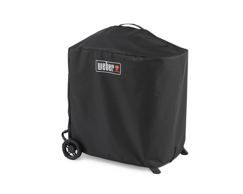 Weber Logo auf Grill Abdeckhaube