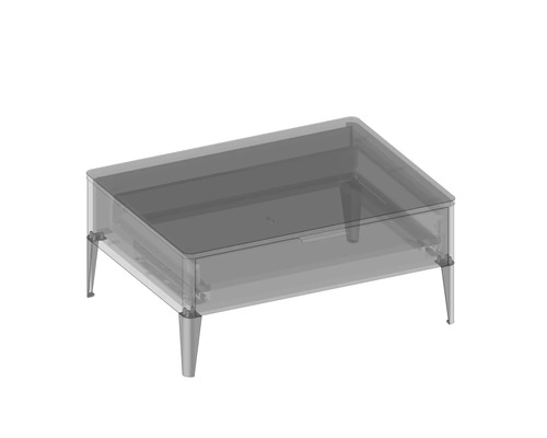 Rechteckiger Tisch mit vier Beinen