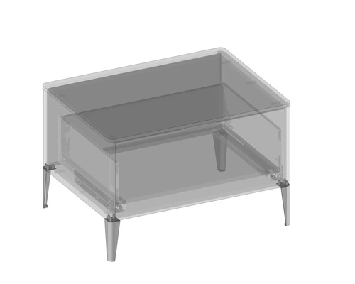 Waschtischunterschrank mit Schublade und Füßen