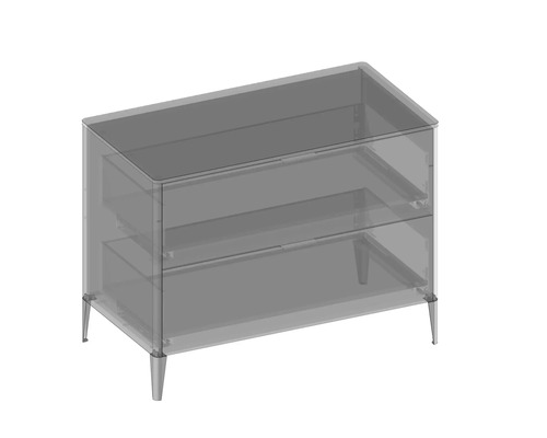 Commode avec deux tiroirs et pieds