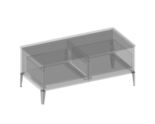 Schrank mit zwei Schubladen und Füßen