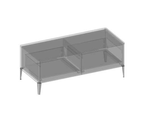 Fernsehschrank mit zwei Schubladen und Füssen