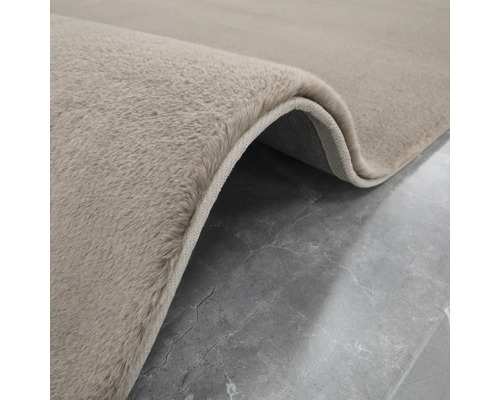 Gros plan d''un tapis de couleur claire à poils longs