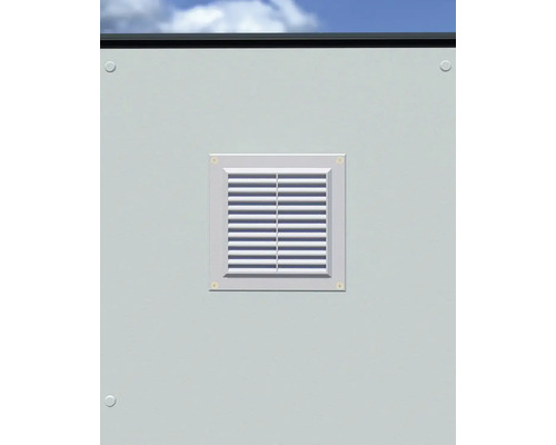 Grille de protection contre les intempéries carrée sur un mur