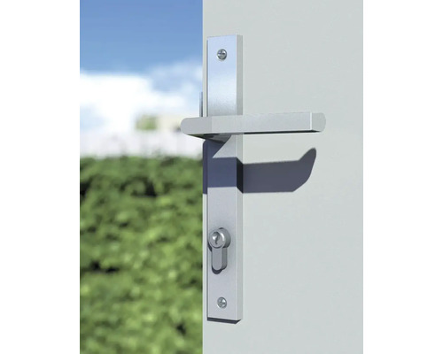 Poignée de porte en métal avec serrure