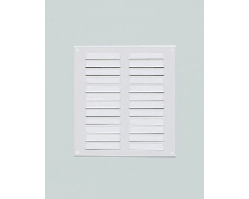 Grille de ventilation carrée avec lamelles horizontales pour la ventilation