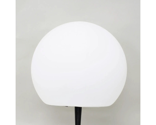 Kugelleuchte mit schwarzem Ständer