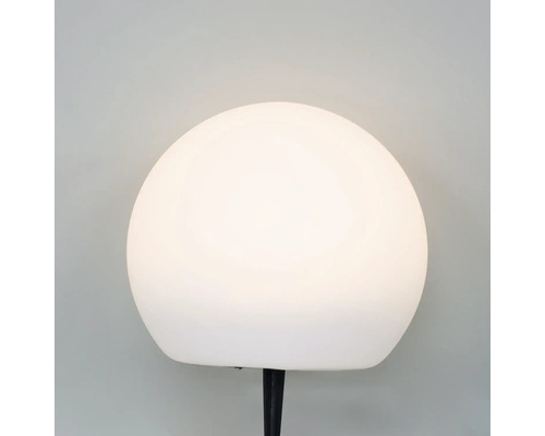 Tischleuchte mit kugelförmigem Lampenschirm