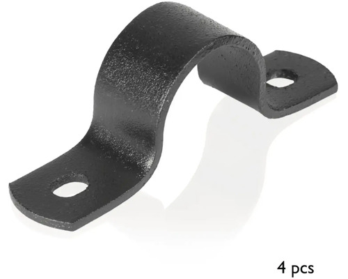 Quatre colliers de serrage en métal