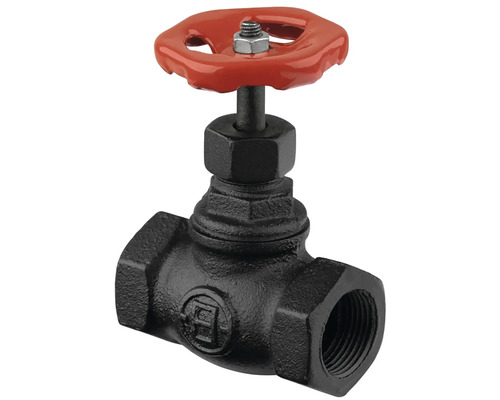 Vanne avec poignée rouge