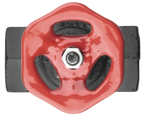 Vanne d''arrêt avec volant rouge