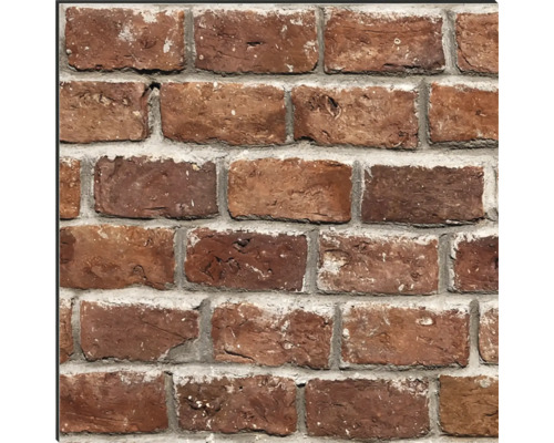 Gros plan d''un mur avec des briques rouges et du mortier gris.