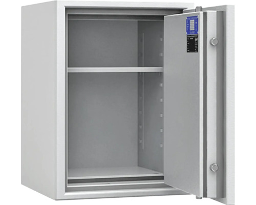 Geöffneter Tresor mit Regalböden