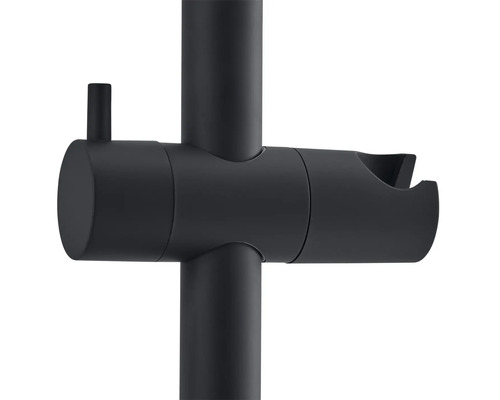 Détail d''une barre de douche avec support de douchette