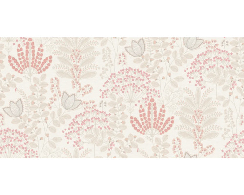 Papier peint à motif floral dans des tons naturels