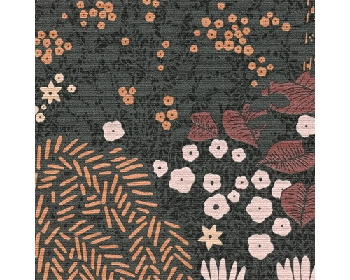 Vue détaillée d''un tapis à motifs floraux