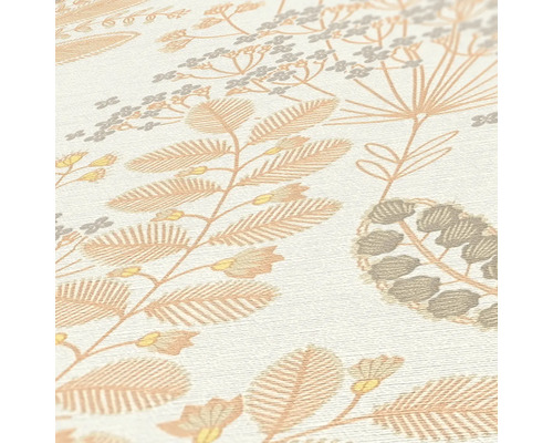 Gros plan d''un papier peint avec motif de plantes