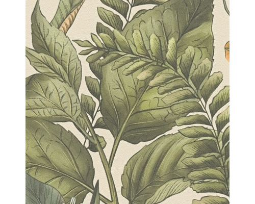 Gros plan d''un papier peint à motifs végétaux