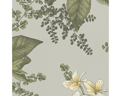 Tapete mit Blumen- und Blattmuster