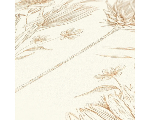 Gros plan d''un motif de papier peint avec des illustrations florales.