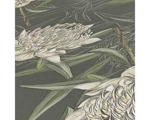 Nahaufnahme einer Tapete mit Blumenmuster