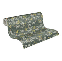 Rouleau de papier peint avec motif floral et papillons