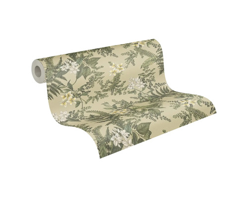 Tapetenrolle mit Blumen- und Pflanzenmuster