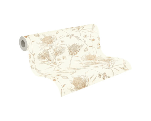 Rouleau de papier peint à motif floral