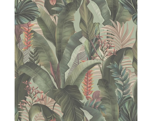 Papier peint à motif de plantes tropicales