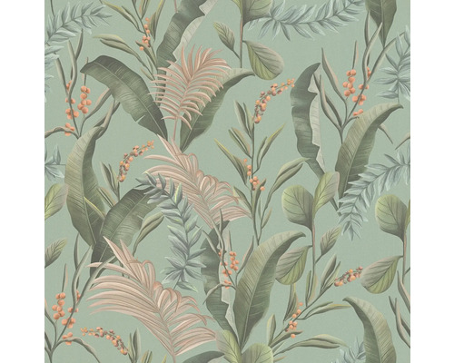 Tapete mit tropischem Pflanzenmuster