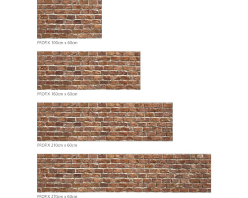 Différentes tailles de panneaux muraux avec motif de briques