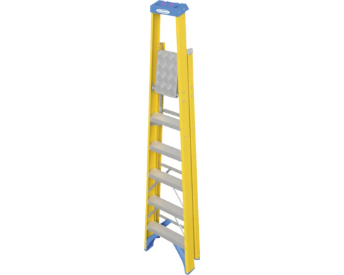 Escabeau jaune avec plusieurs marches