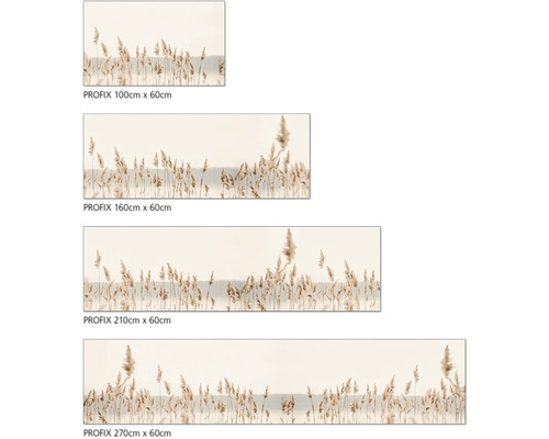 Différentes tailles d''une peinture murale avec des roseaux