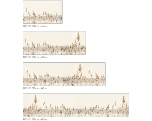 Papier peint photo avec des tiges de roseaux de différentes tailles