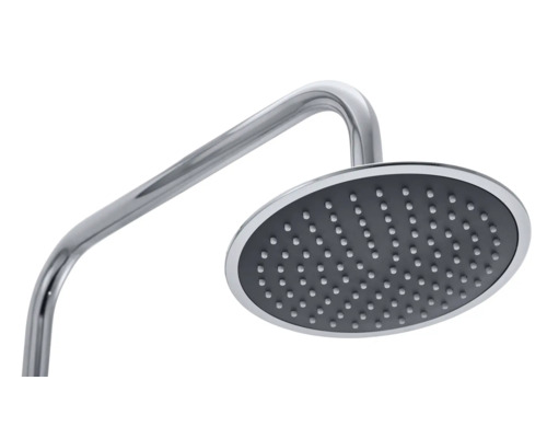 Douche de pluie avec pomme de douche ronde et bras de douche