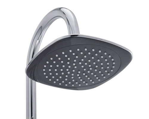 Brausekopf aus Metall mit Wasserdüsen