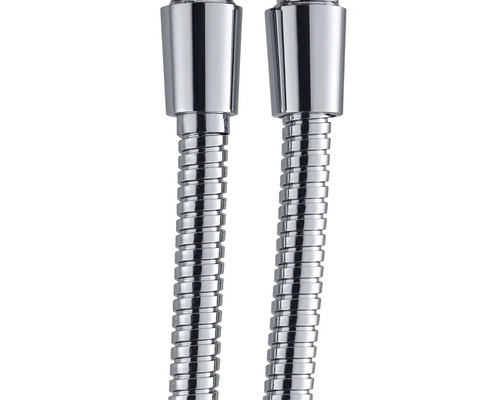 Zwei flexible Duschschläuche aus Metall