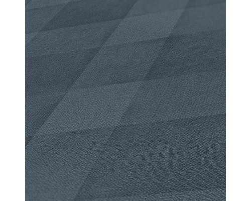 Nahaufnahme einer dunkelblauen Vinylbodenoberfläche mit Rautenmuster