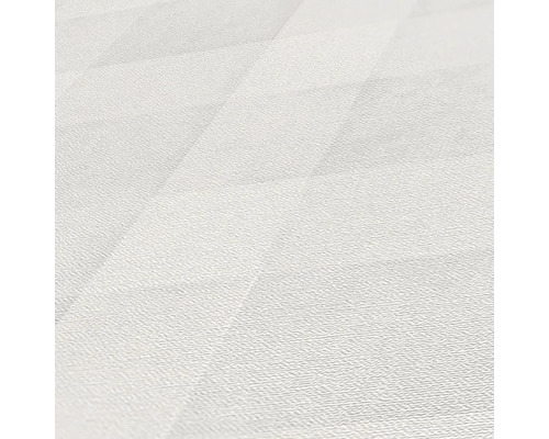 Detailaufnahme eines hellen Vinylbodens mit geometrischem Muster