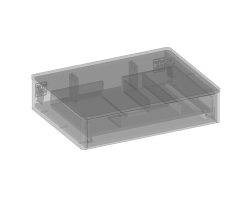 Boîtier vide pour le stockage et la protection d''objets.