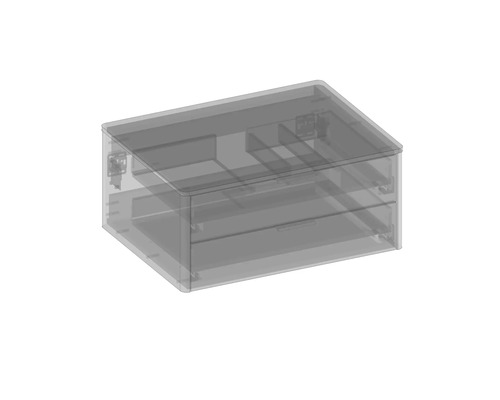 Boîtier électronique avec couvercle transparent