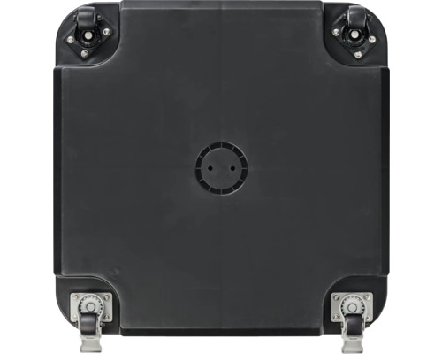 Schwarzer Gerätefuß mit Rollen für Werkstatt