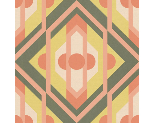 Geometrisches Tapetenmuster mit Rauten und Kreisen