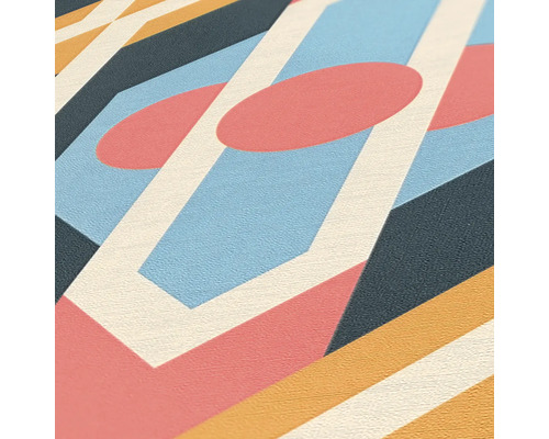 Detailansicht einer Tapete mit geometrischem Muster