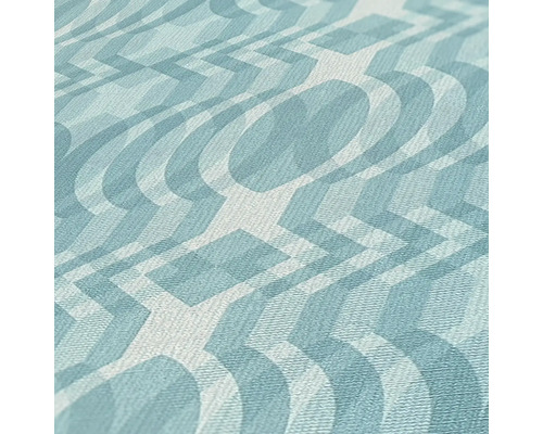 Nahaufnahme einer Vliestapete mit grafischem Muster