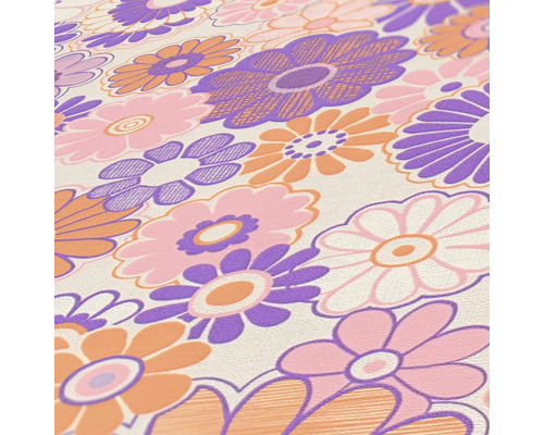 Papier peint à motif floral de différentes couleurs