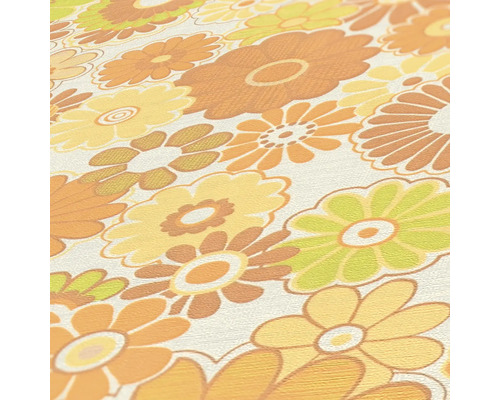 Papier peint à grand motif floral