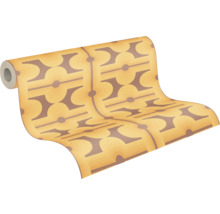 Papier peint intissé 39533-4 Retro graphique jaune