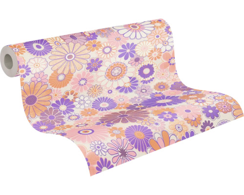 Rouleau de papier peint à motif floral