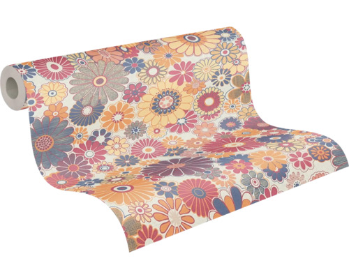 Rouleau de papier peint à motif floral